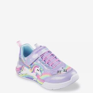 Sketchers Girls Unicorn Chaser Light-Up Sneakers in Purple Size 11.5